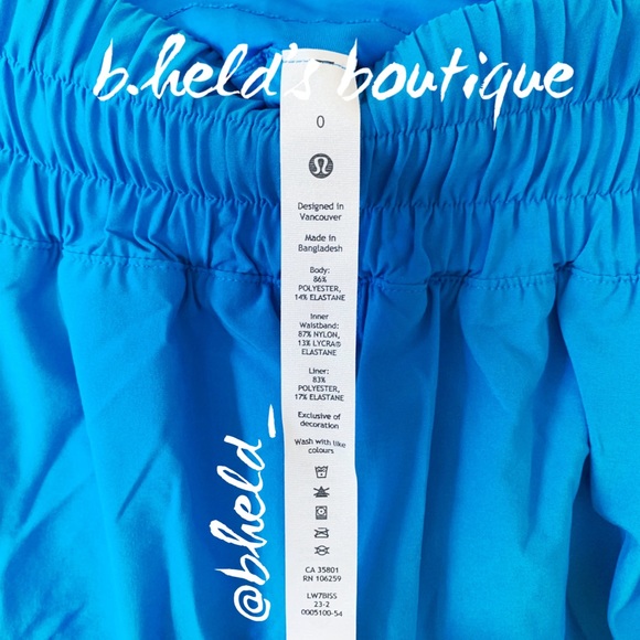 lululemon Track That High-Rise Lined Short 3" in Poolside Blue Size 0 New NWT - Picture 7 of 12